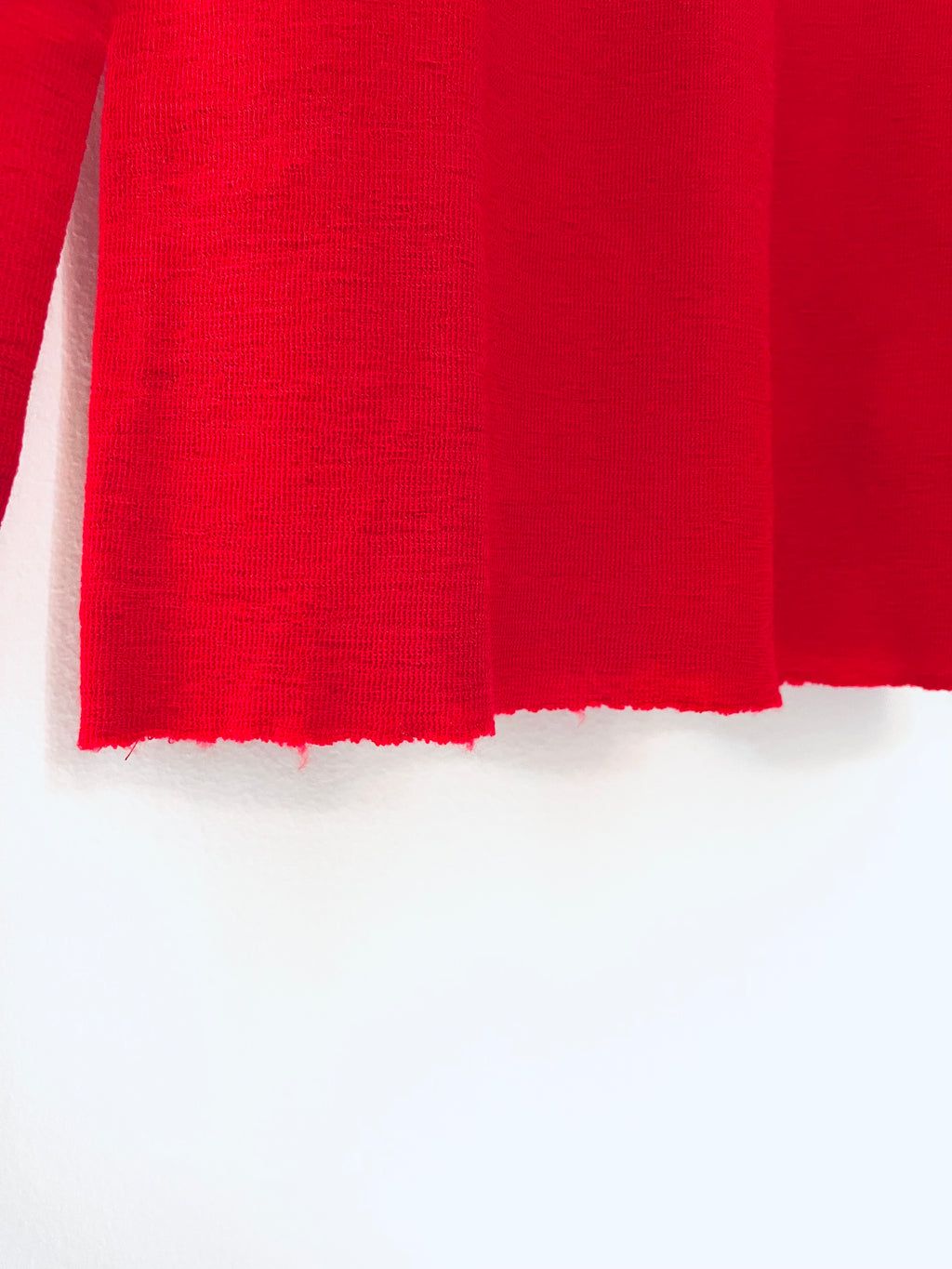Pure merino roll-neck chili red