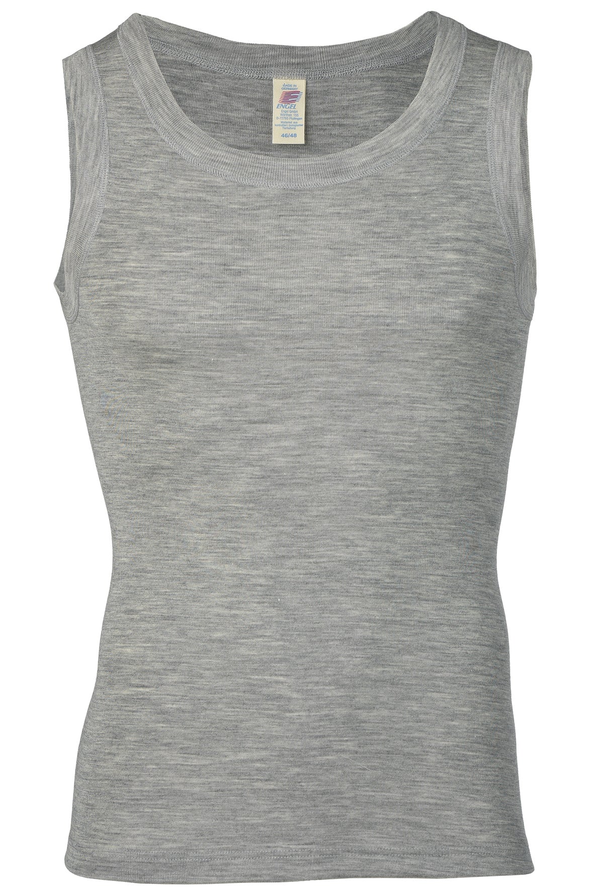 Men's merino/silk tank top, GOTS