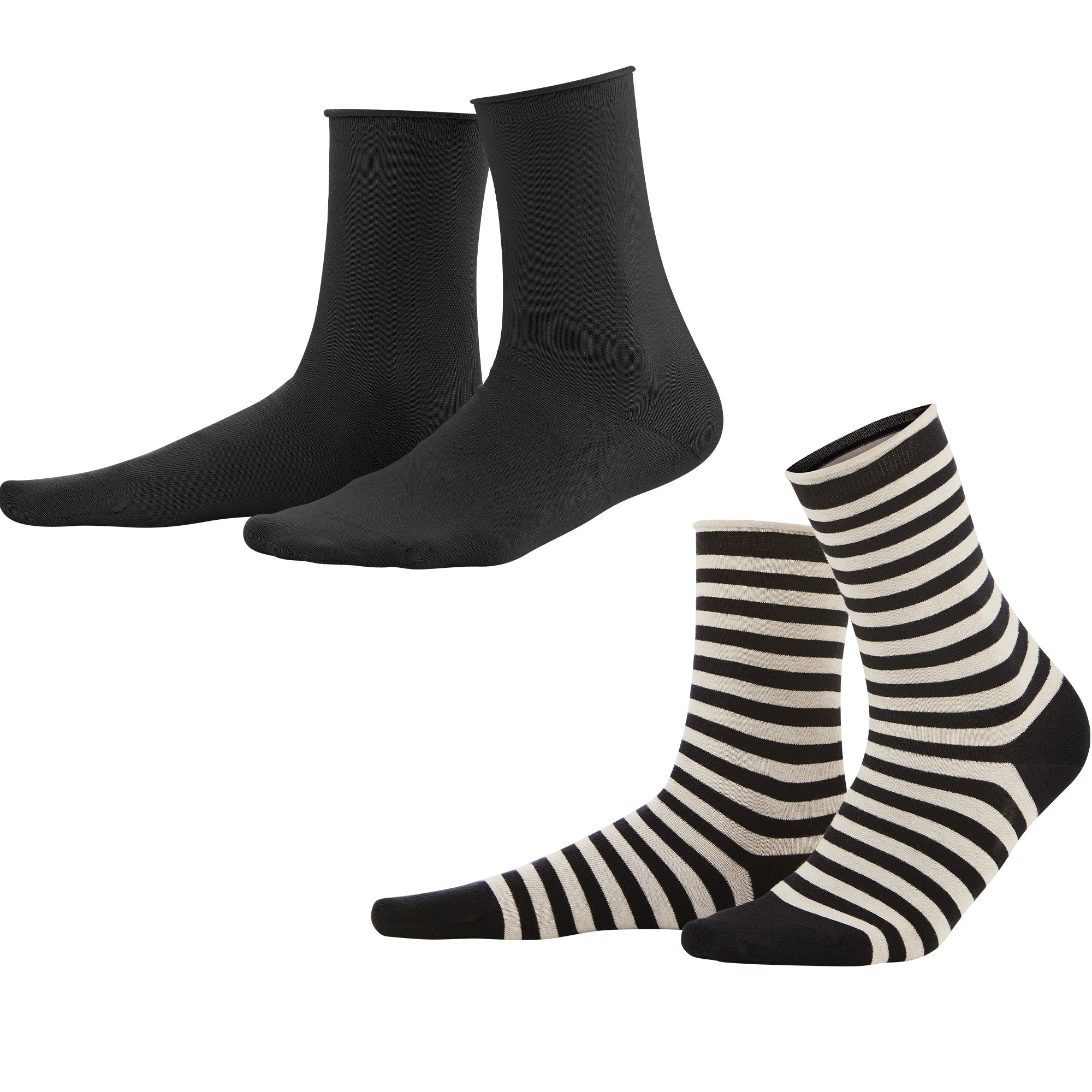 2 pack organic cotton socks stripe, GOTS