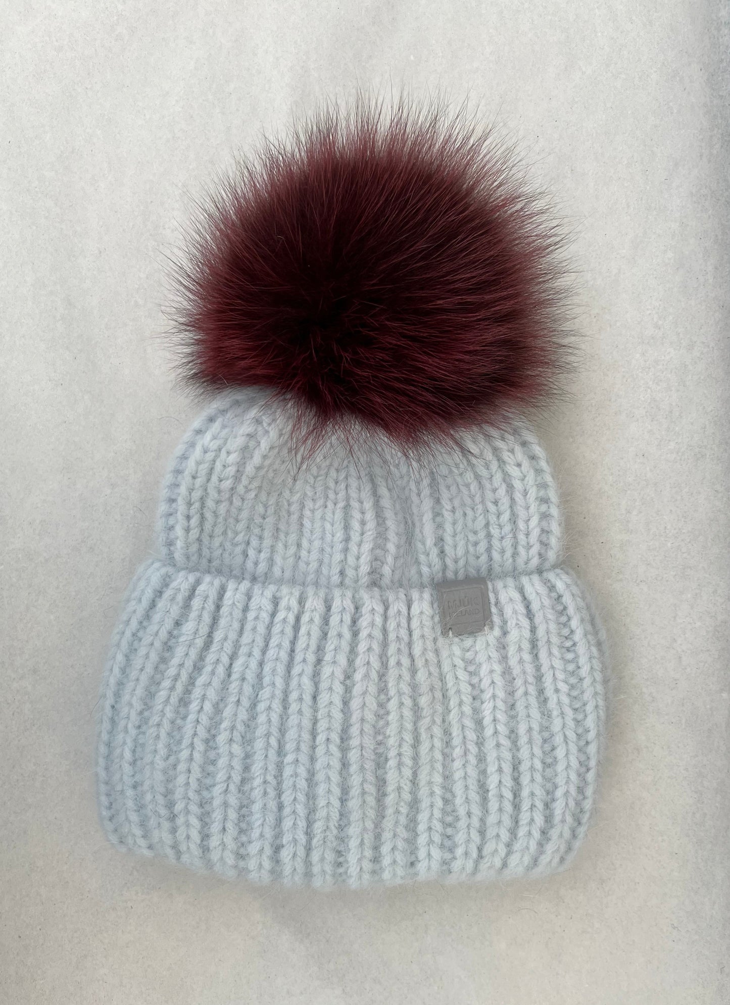 Hand-knit angora hue