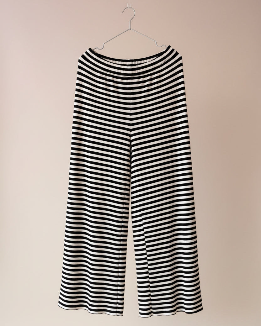 Pure merino cropped wide pants