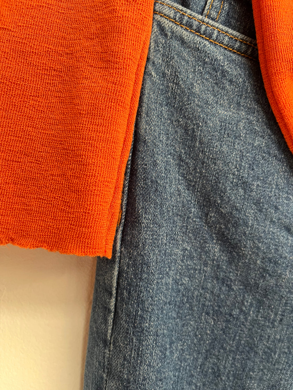 Pure merino roll-neck soft orange