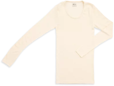 Long-sleeve merino/silk, GOTS - se de fine farver