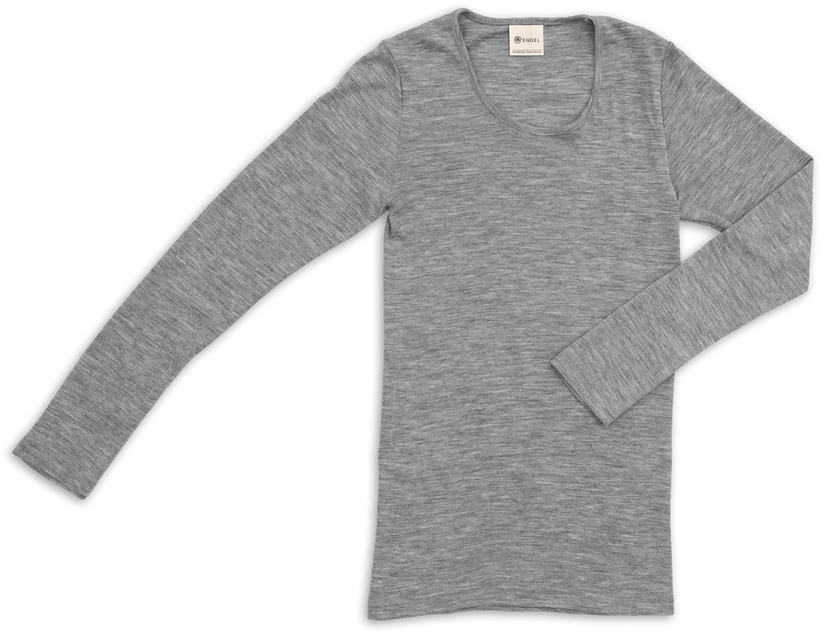 Long-sleeve merino/silk, GOTS - se de fine farver