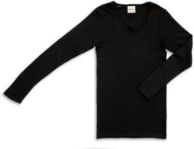 Long-sleeve merino/silk, GOTS - se de fine farver