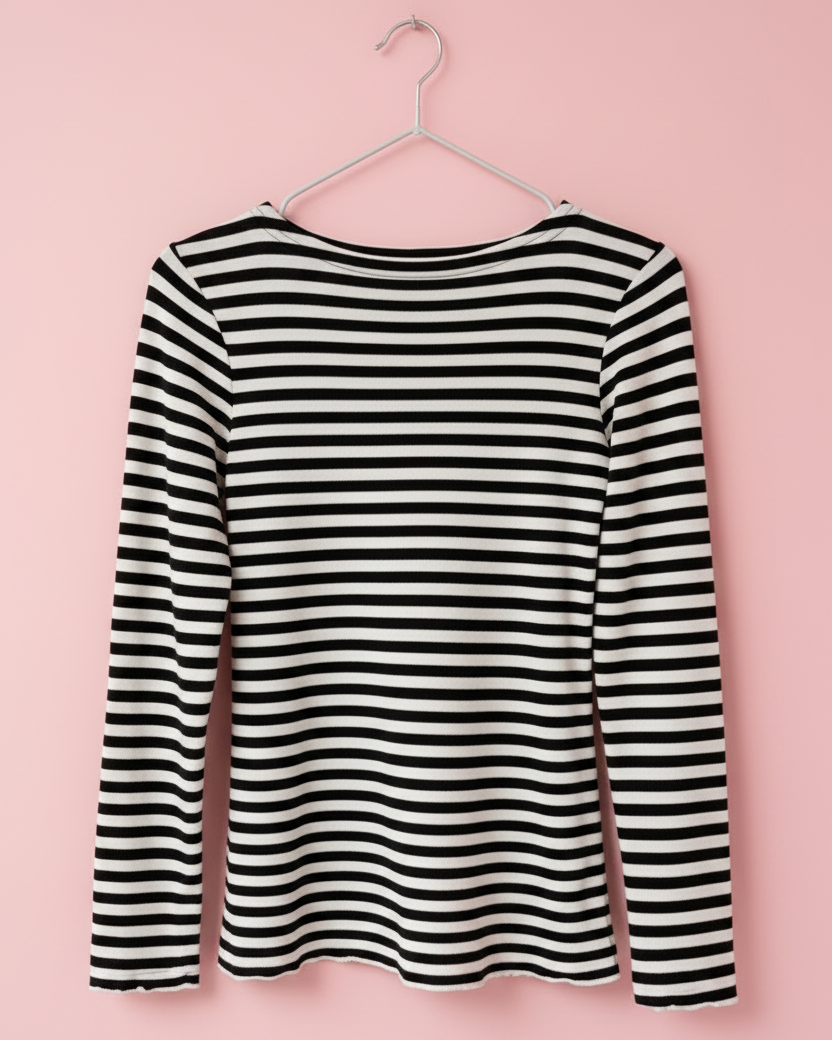Pure merino boat-neck long-sleeve