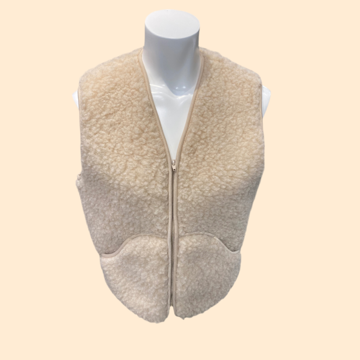 Merino wool vest - undyed