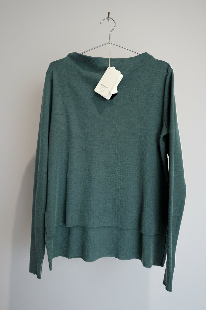 Pure merino grandad long-sleeve