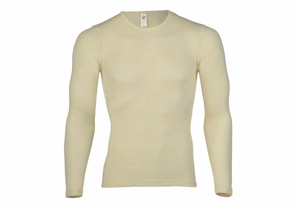 Men's long-sleeve merino/silk, GOTS