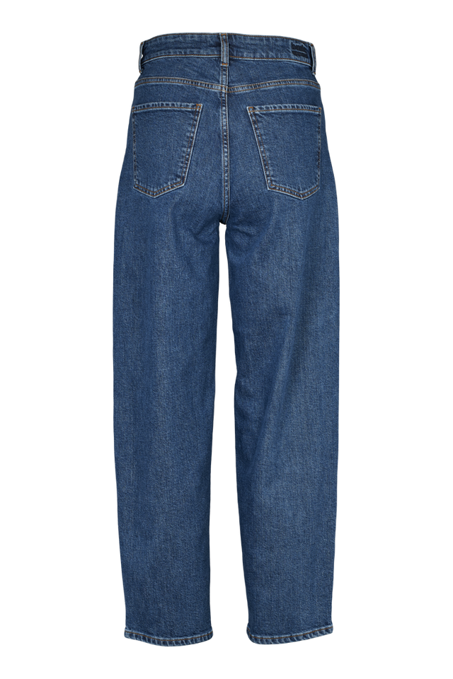 Barrel jeans Ea mid blue, GOTS