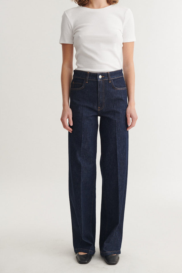 Enya Jeans Rinse Wash raw denim, GOTS