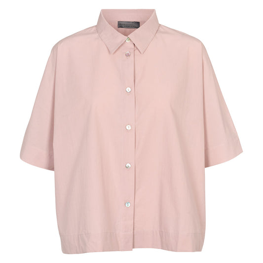 Poplin boxy short-sleeve shirt, GOTS