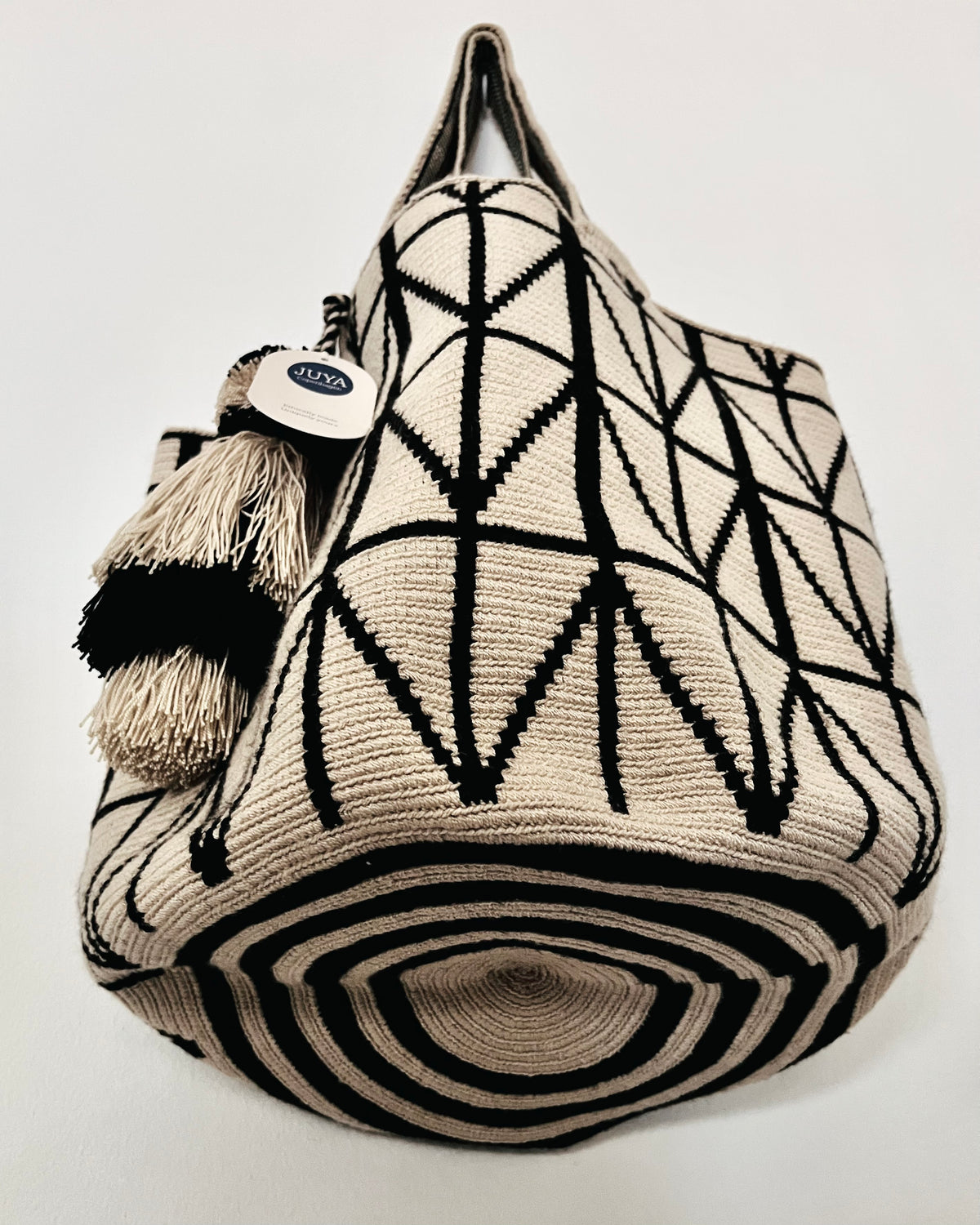 Wayuu unika taske - greige/black