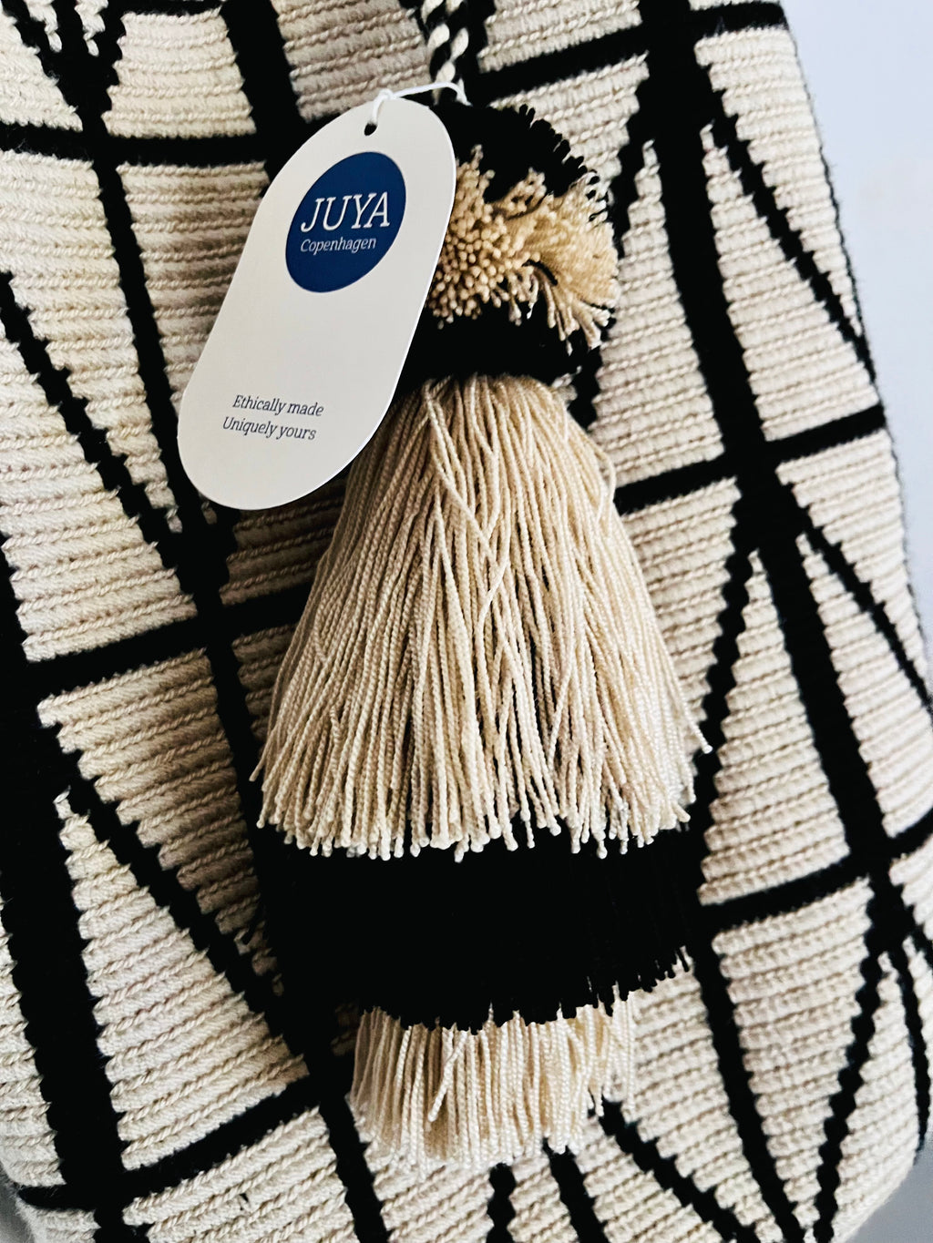 Wayuu unika taske - greige/black