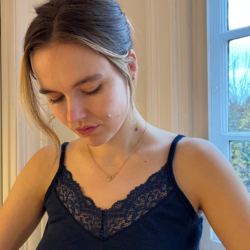 Lace top merino/silk, GOTS
