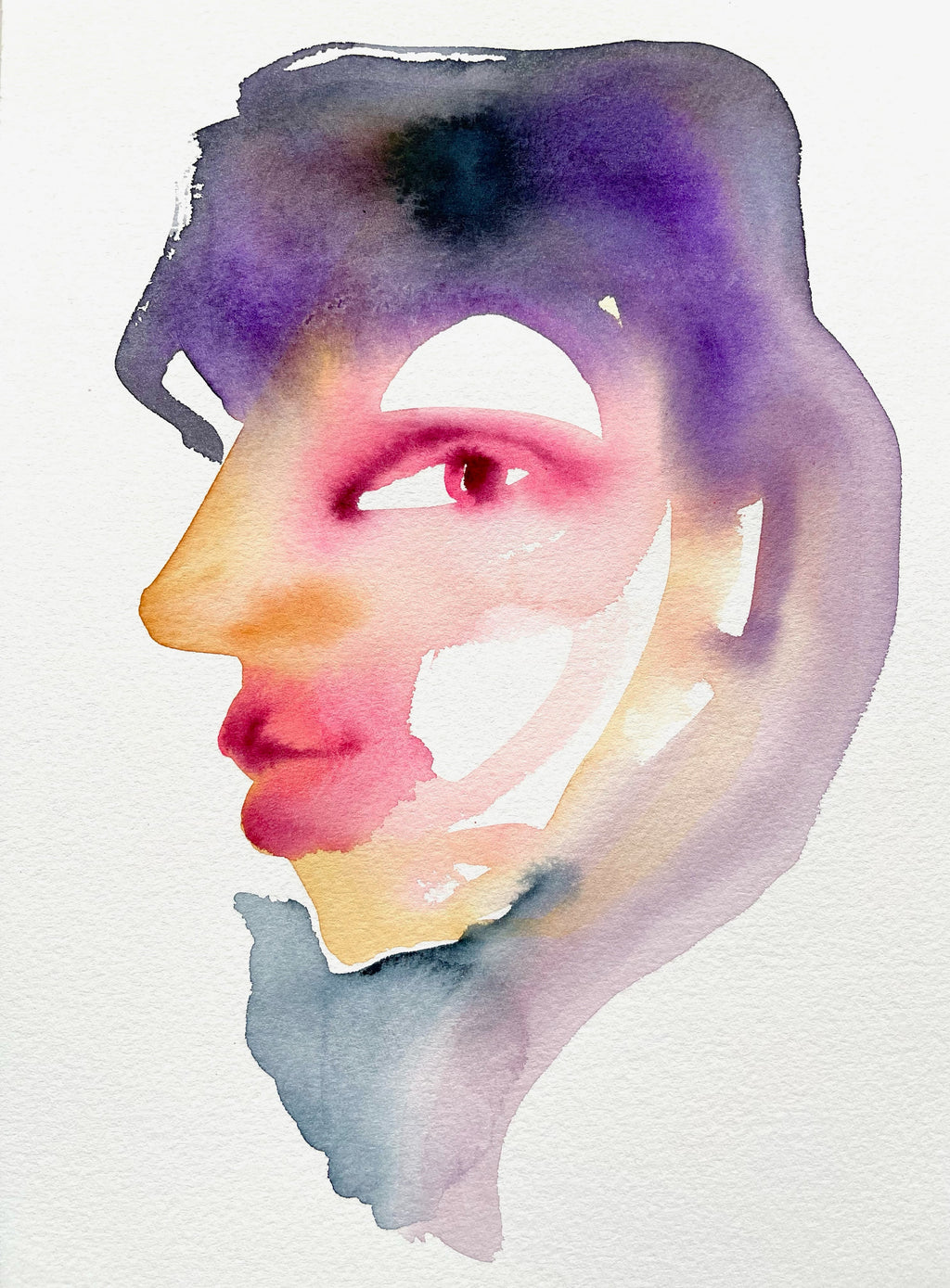 Mette Lehmann original akvarel