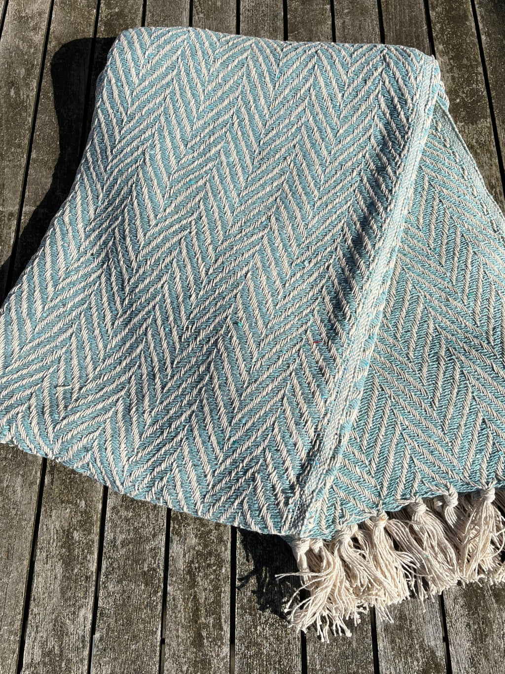 Recycled plaid håndklæde zigzag
