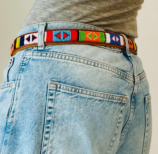 Plakkies handmade leather belt - Masai