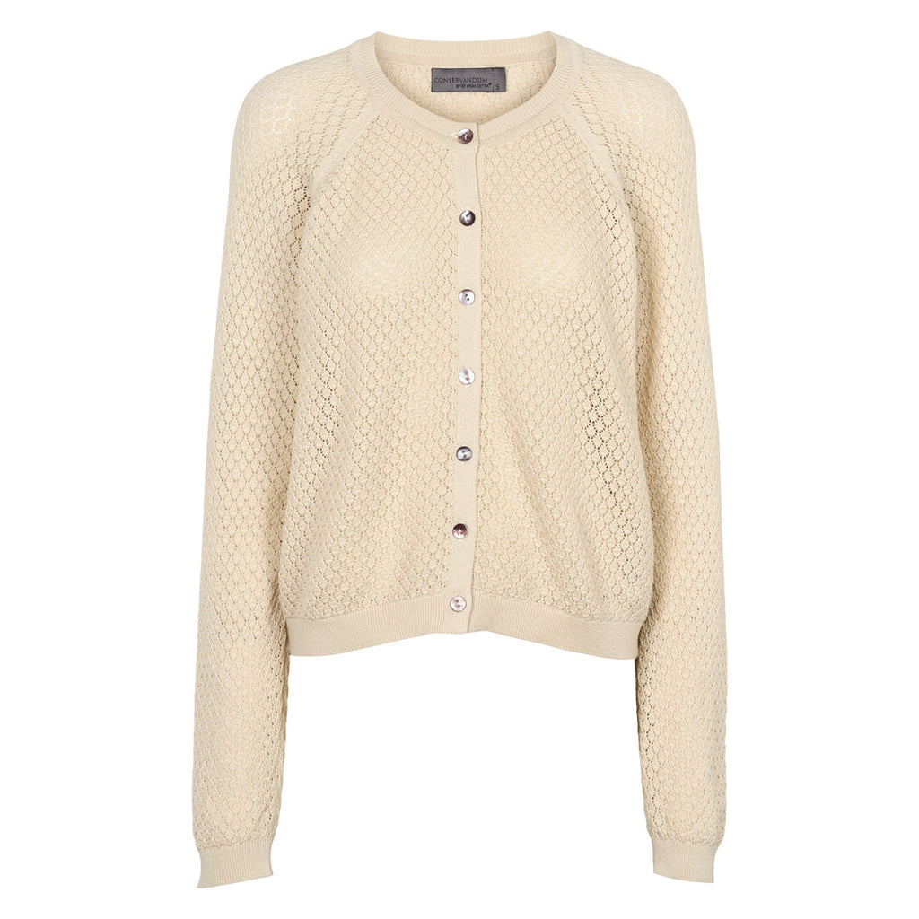 Fine-knit cardigan, GOTS