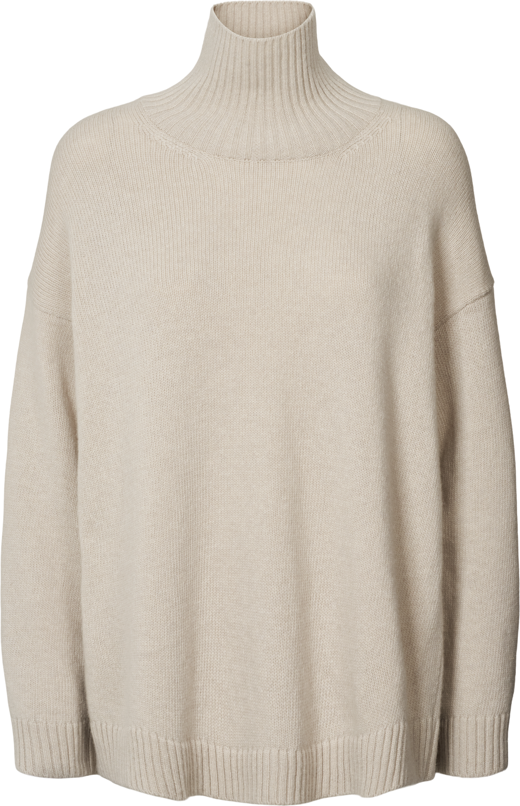Mandie lambswool roll-neck sweater, GOTS