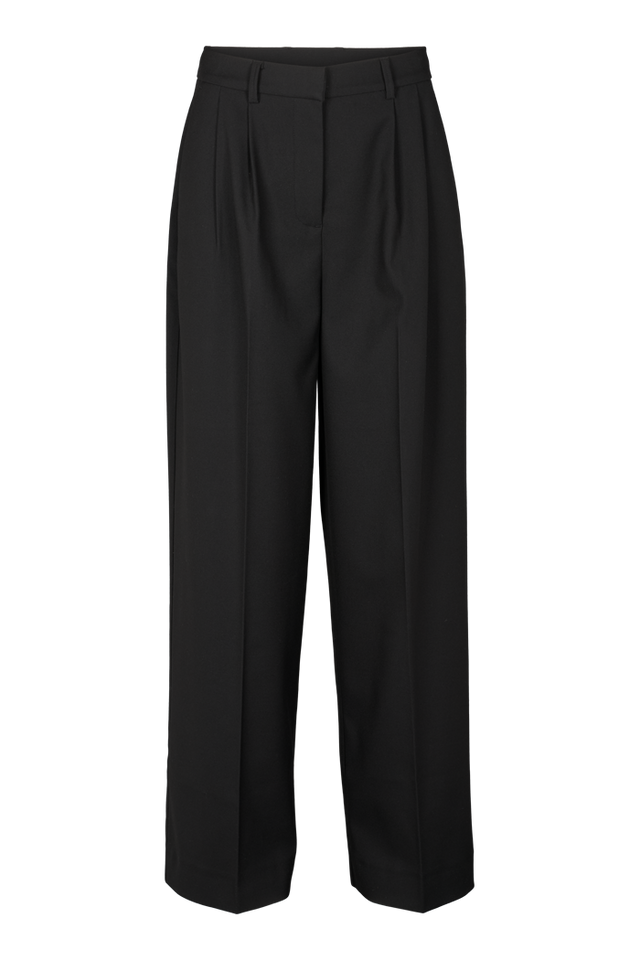 Pleated Marjo pants, black