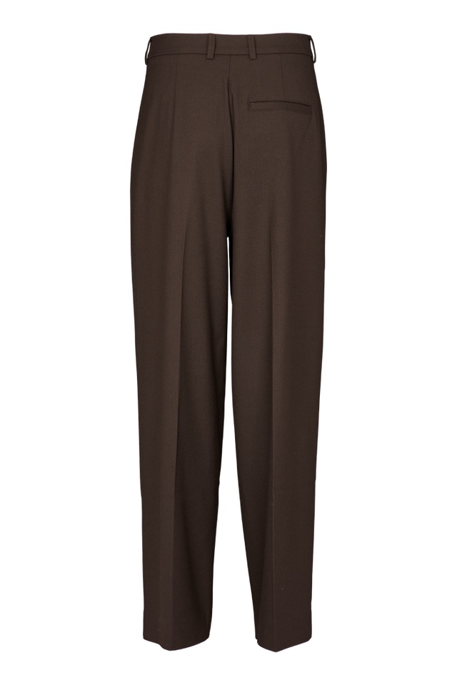Pleated Marjo pants, chocolate