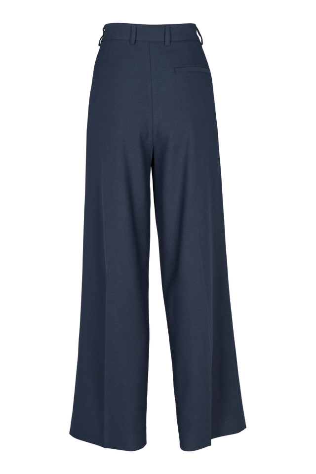 Pleated Marjo pants, navy