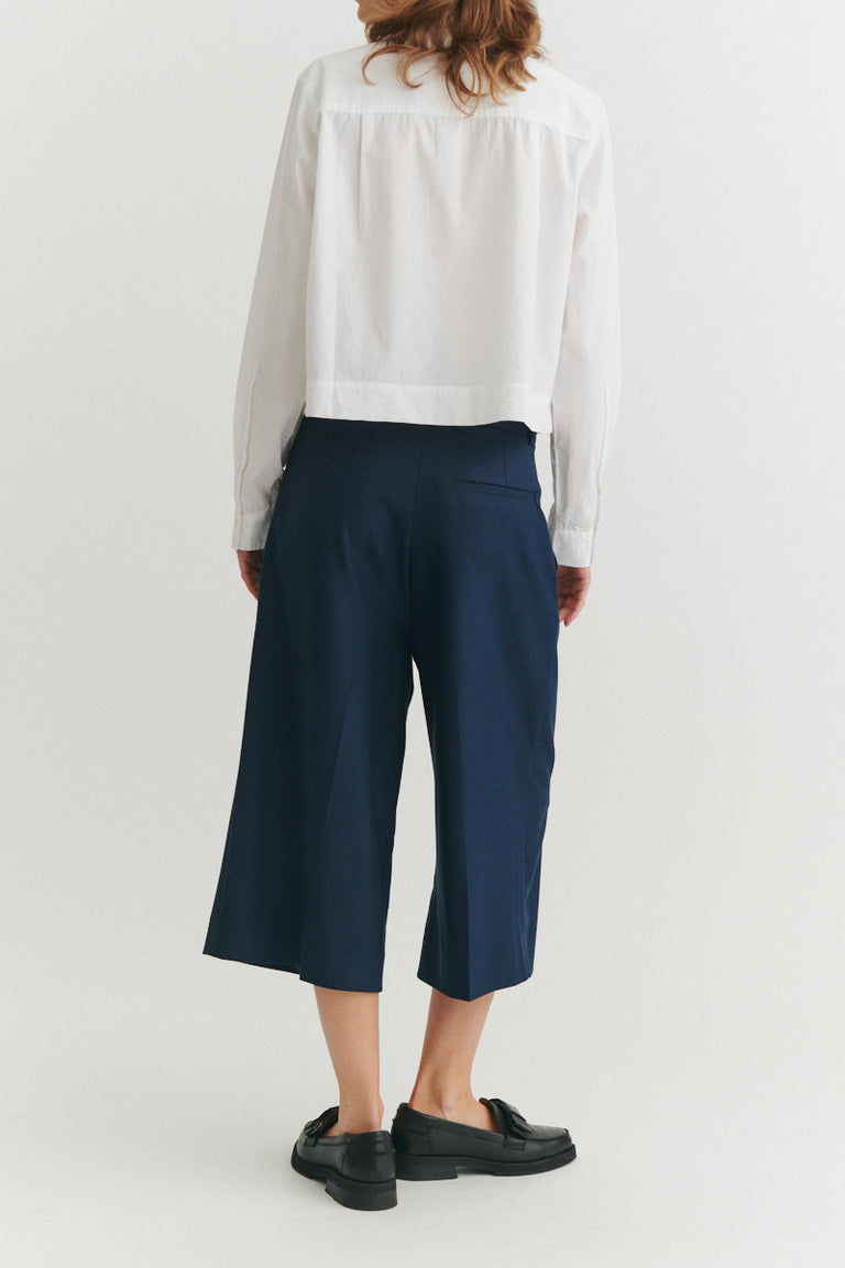 Pleated Marjo shorts, navy