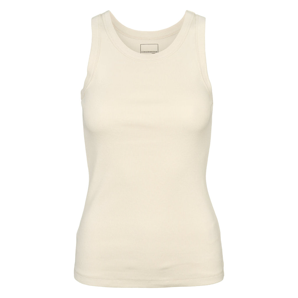 Cotton rib tank top, GOTS