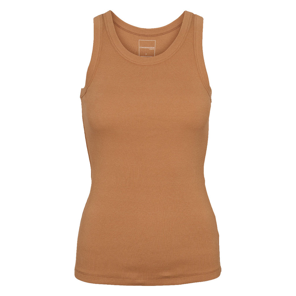 Cotton rib tank top, GOTS