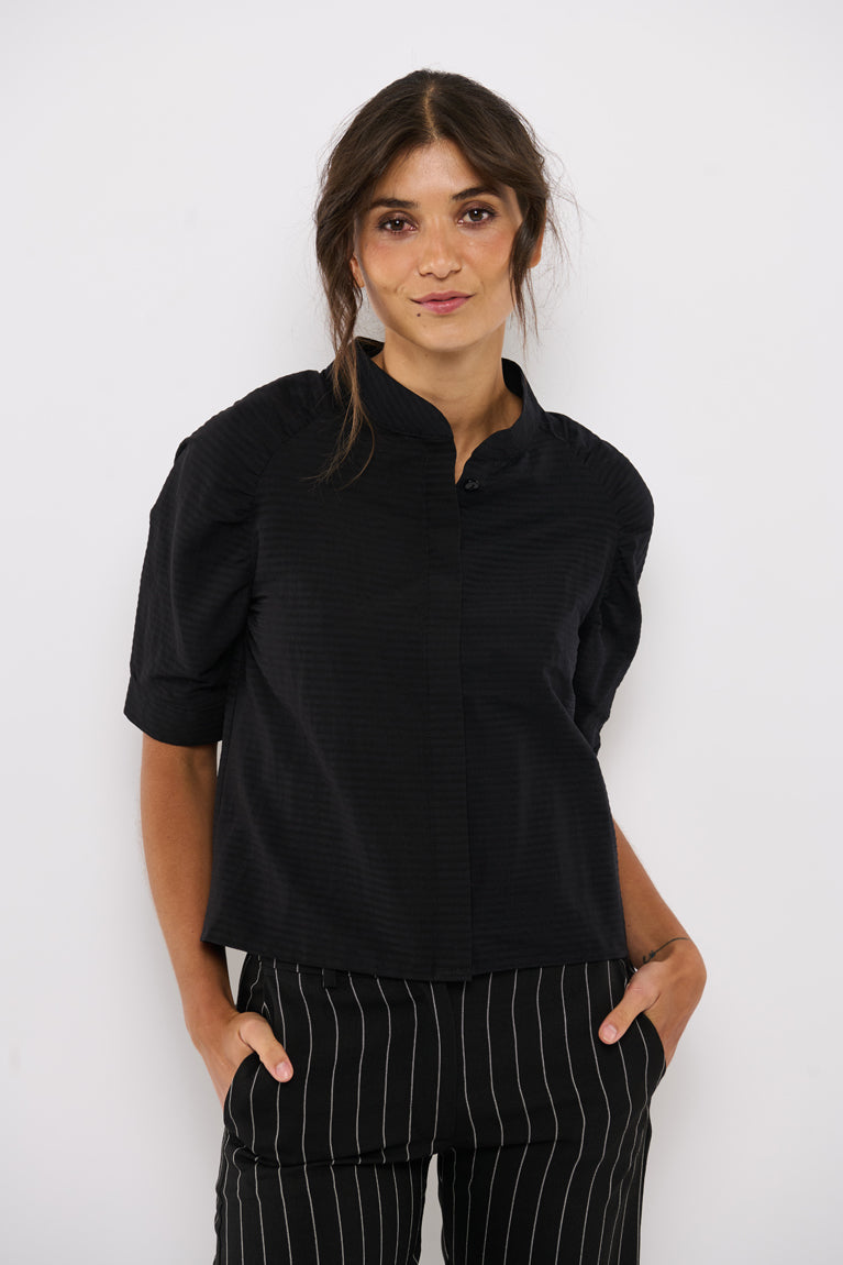 Frida Skjorte Black Stripes