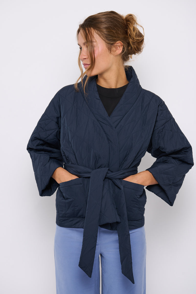 Kimi padded kimono, navy