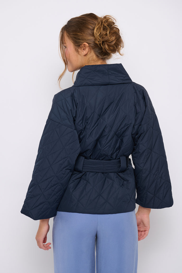 Kimi padded kimono, navy