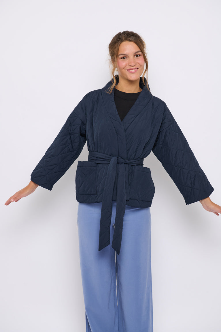 Kimi padded kimono, navy