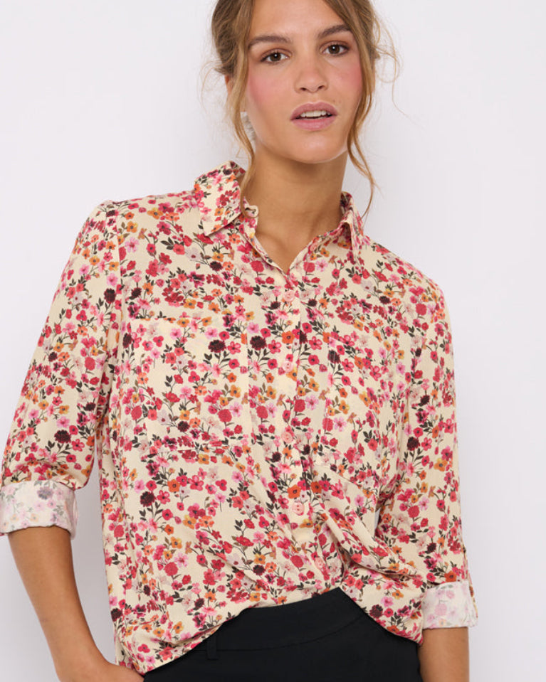 Marie Shirt Summer Time (rouge flowers)