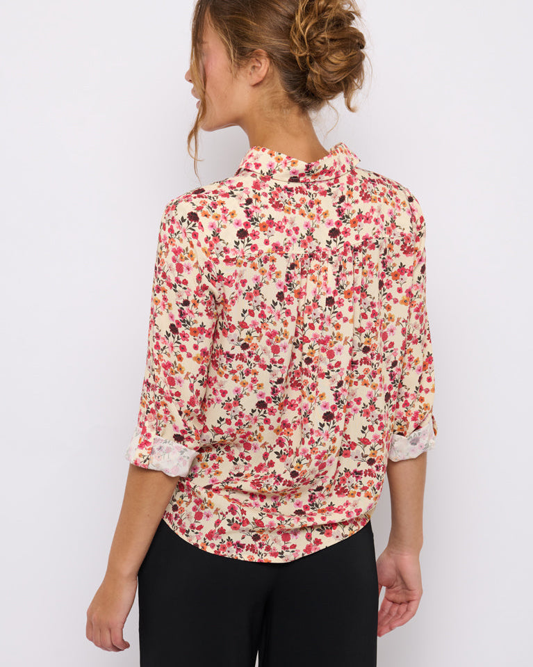 Marie Shirt Summer Time (rouge flowers)