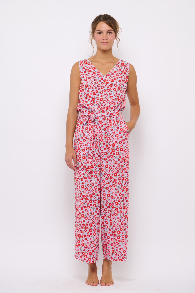 Ida Jumpsuit Flower Sky