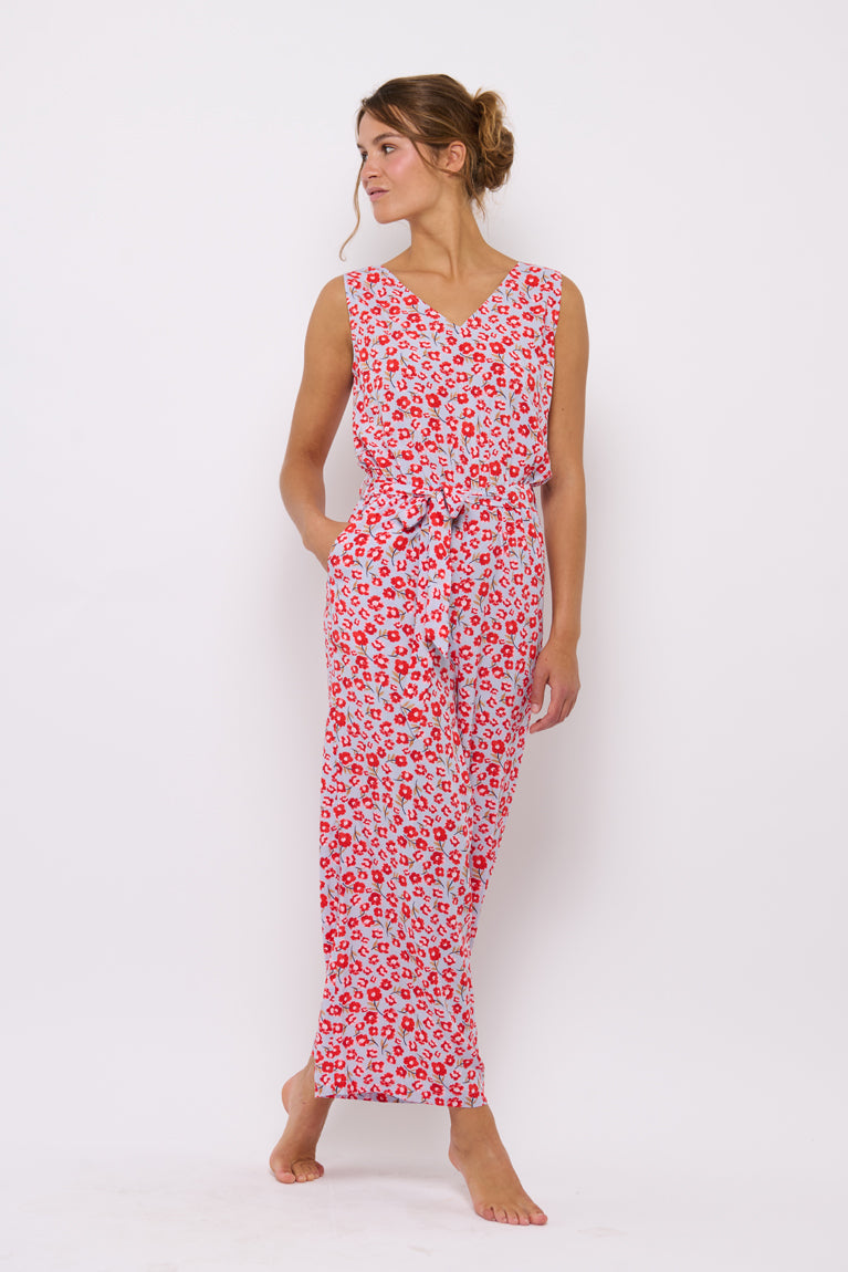 Ida Jumpsuit Flower Sky