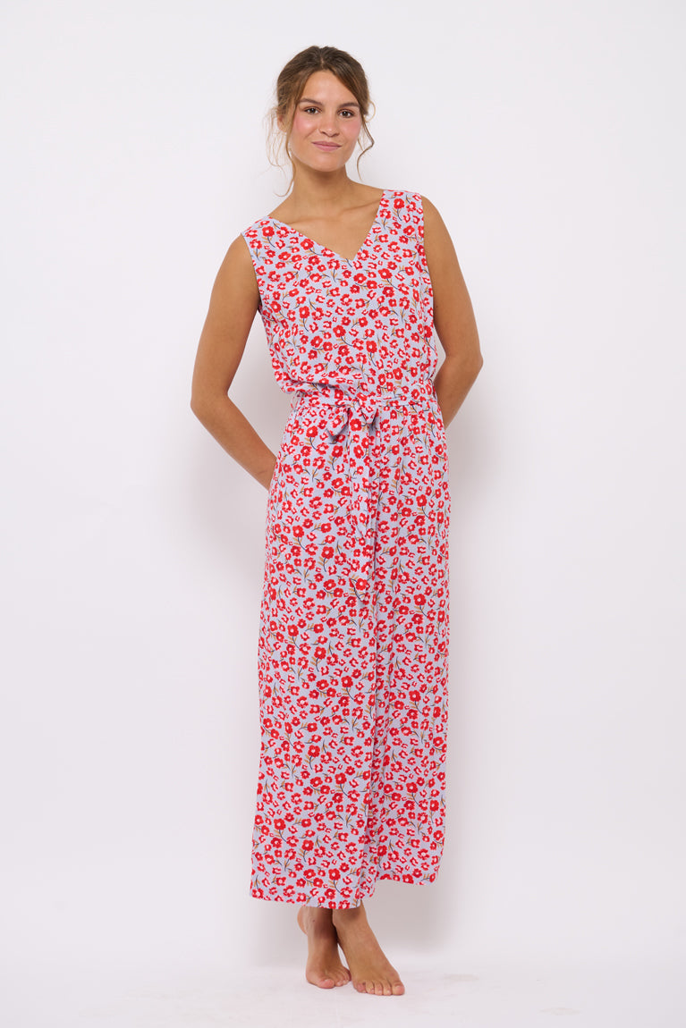 Ida Jumpsuit Flower Sky