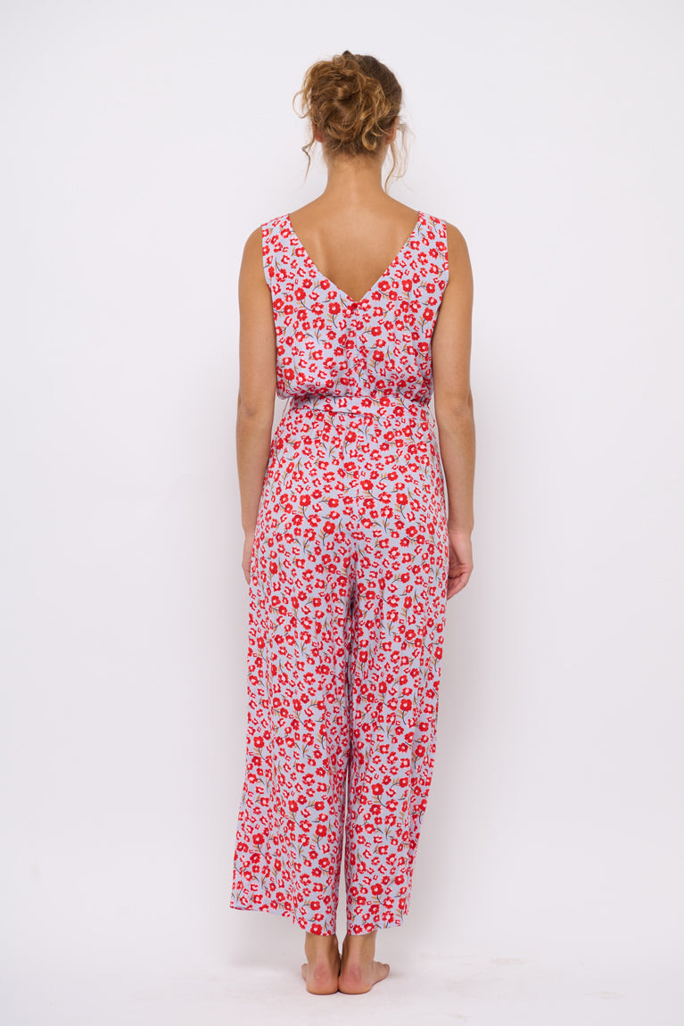 Ida Jumpsuit Flower Sky