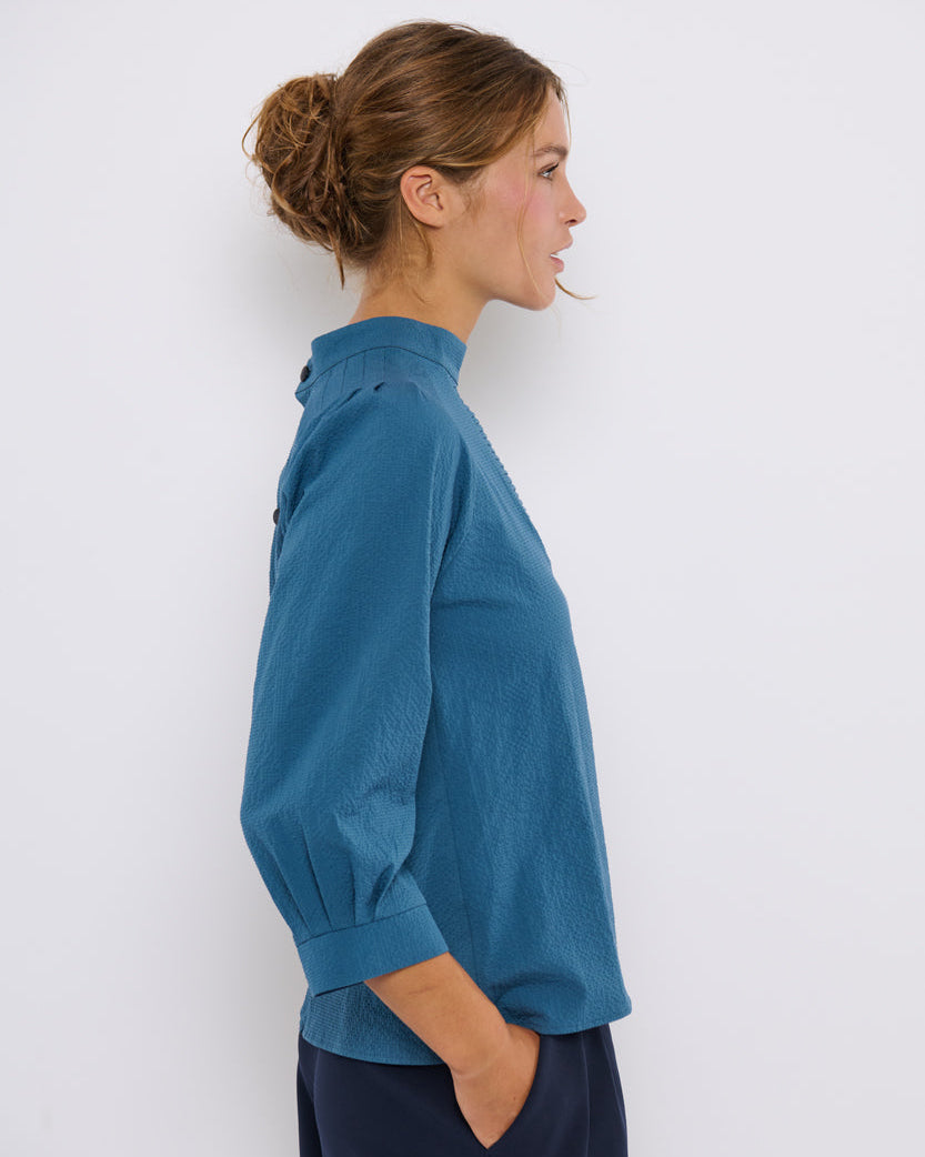 Tine vendeskjorte Blue Structure