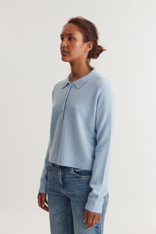 Salem Polo wool knit long-sleeve