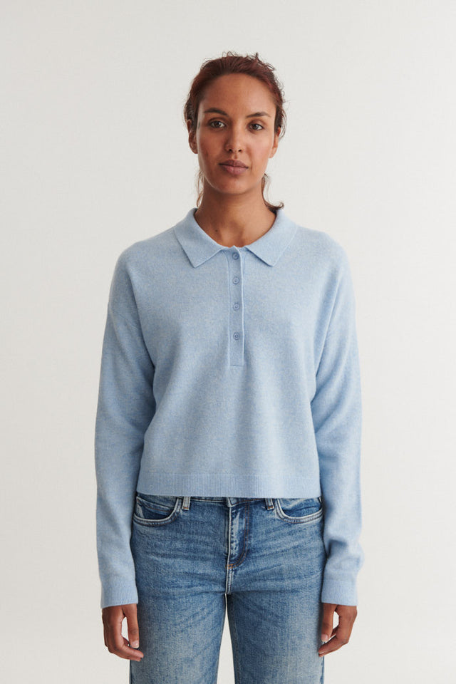 Salem Polo wool knit long-sleeve