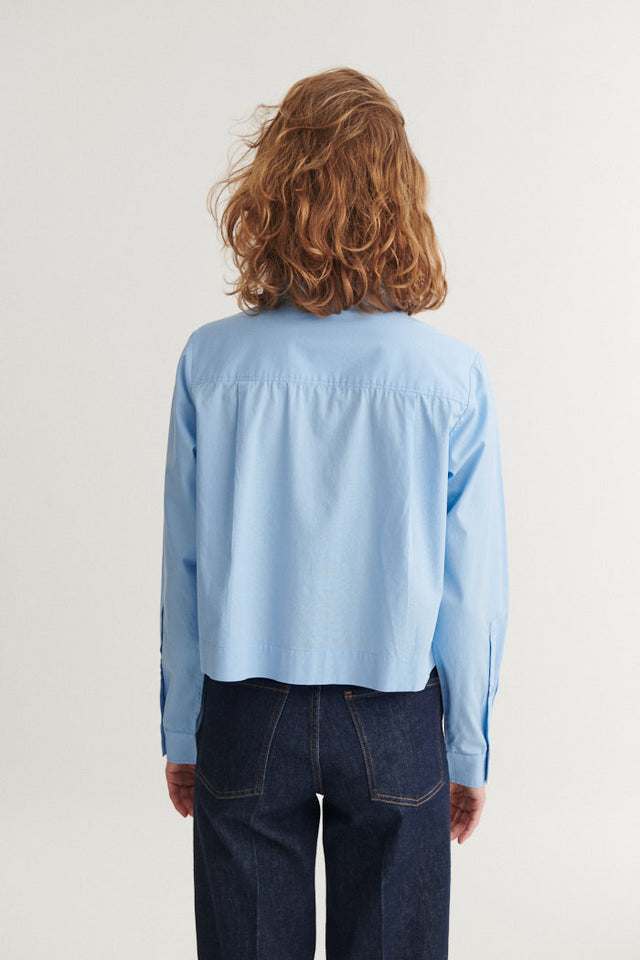 Silje Cropped shirt, GOTS