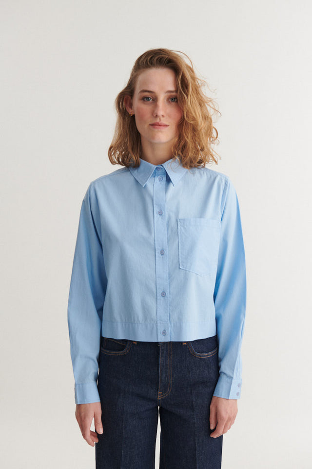 Silje Cropped shirt, GOTS