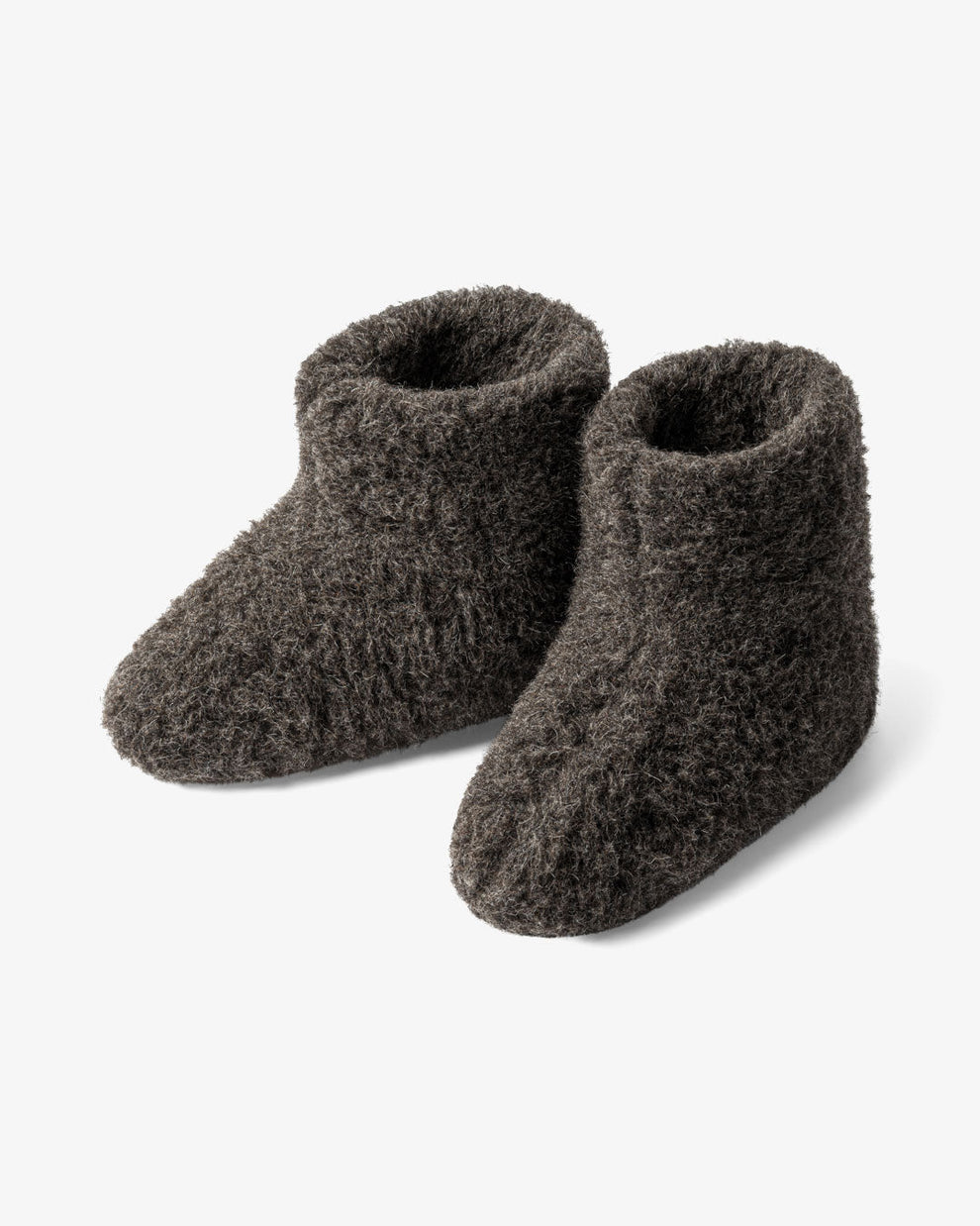 Hjemmesko i merinould, dark grey brown