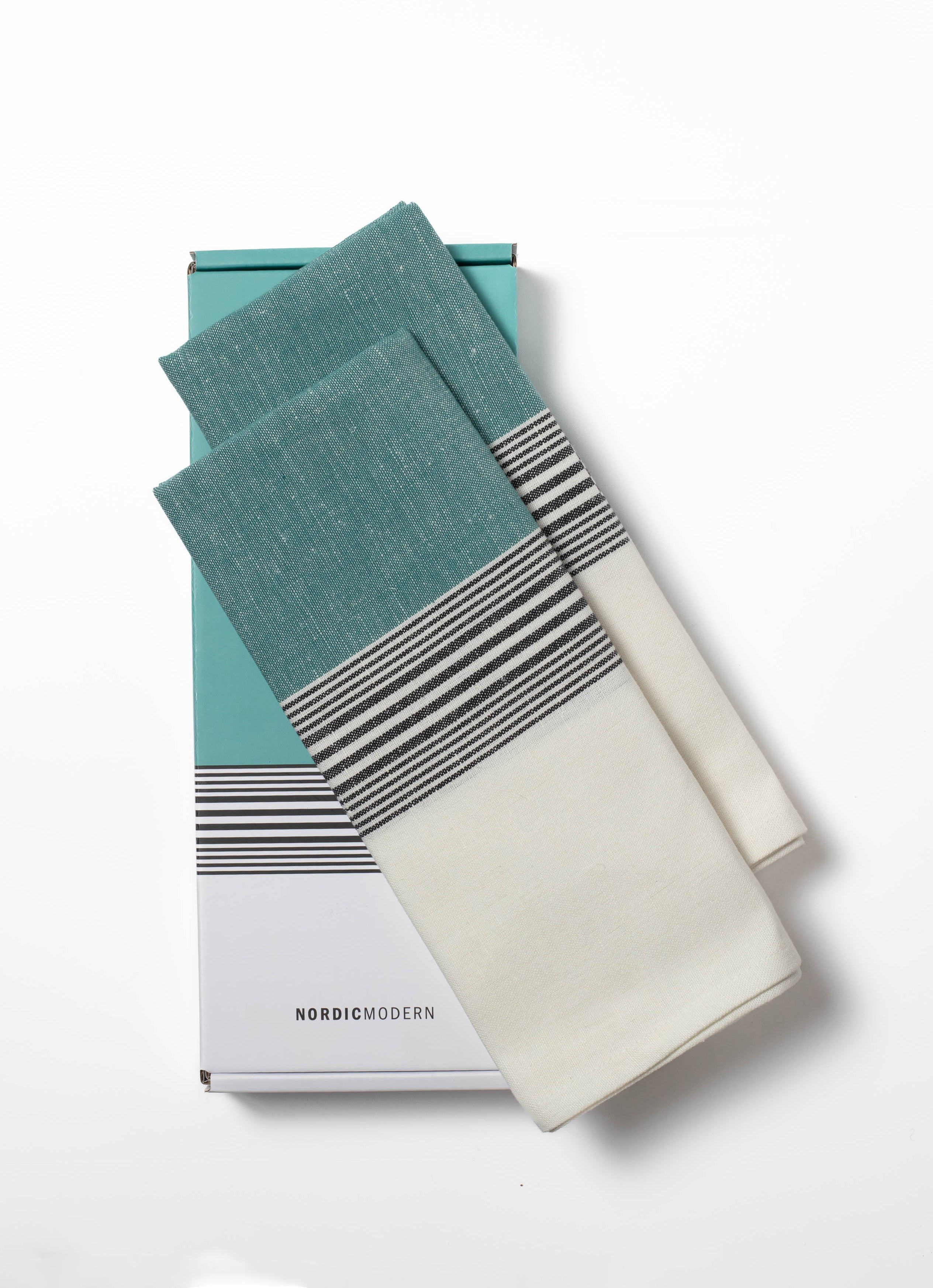 Vibeke Klint 2-pak viskestykker - blue, GOTS