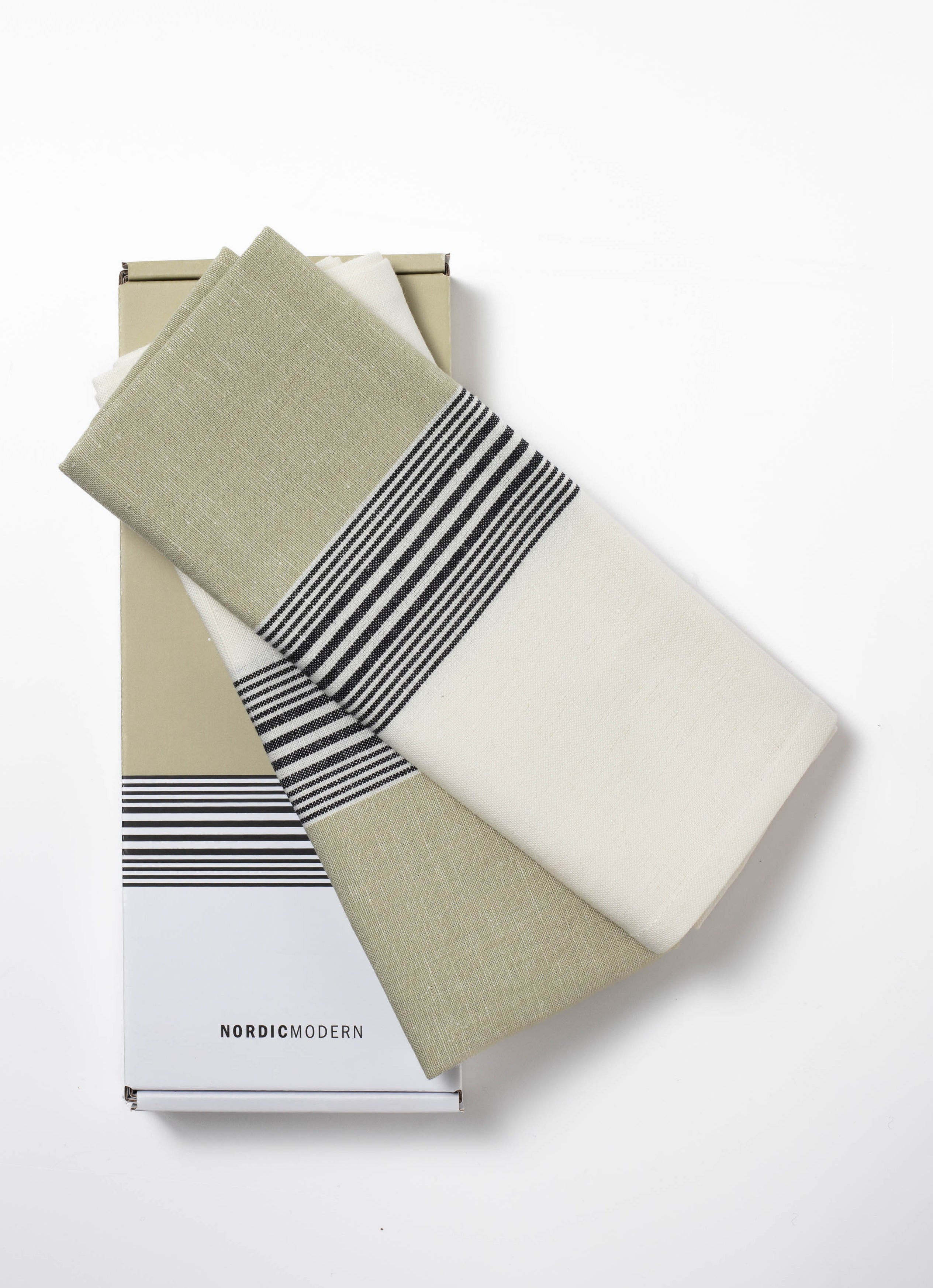 Vibeke Klint 2-pak viskestykker - olive, GOTS