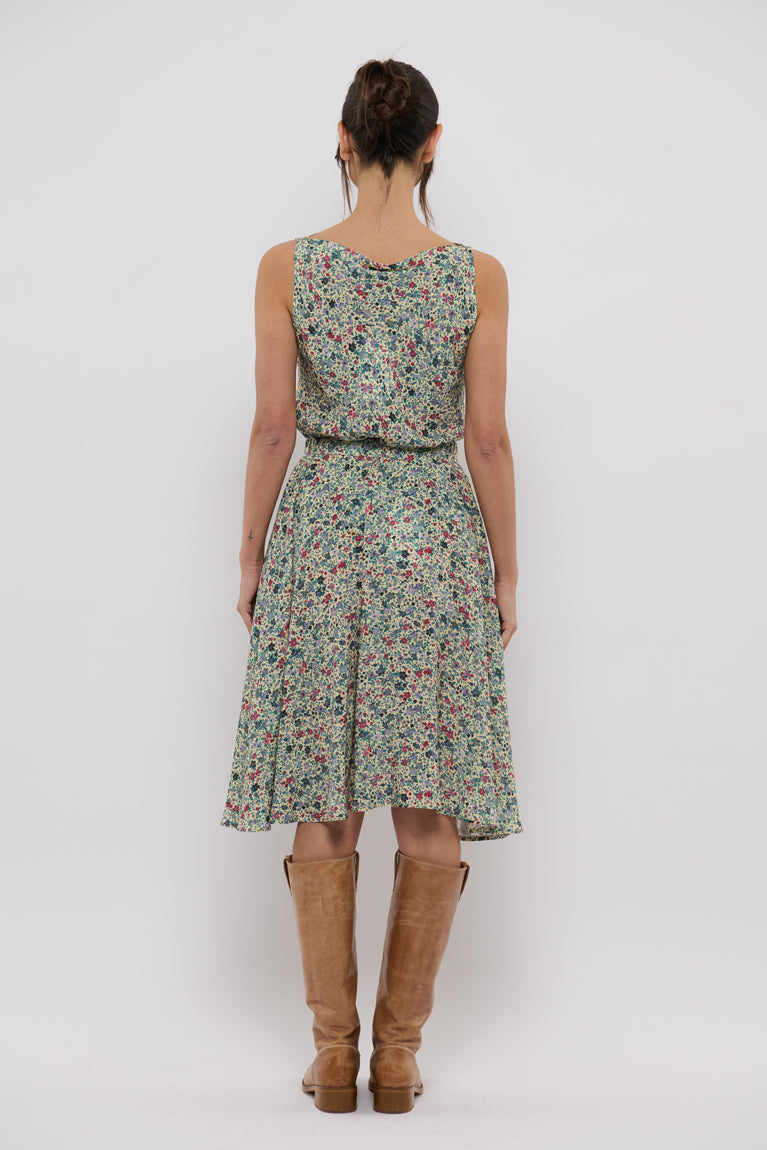Carol skirt petrol flowers