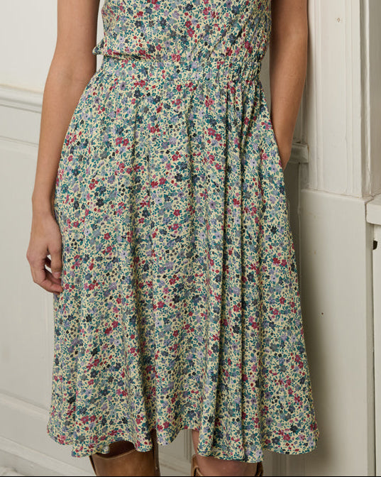 Carol skirt petrol flowers